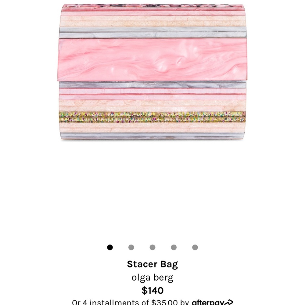 Olga berg stacer bag multicolor with chain worn once